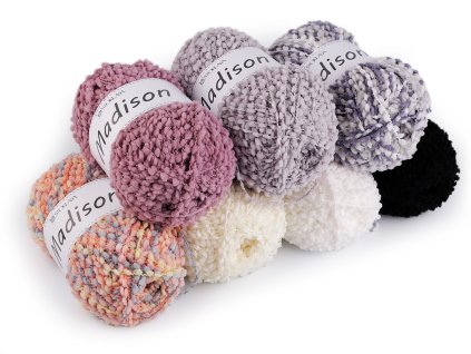 Pletací příze nopková Madison 100 g (Balení 1 ks, Varianta 1 bílá)