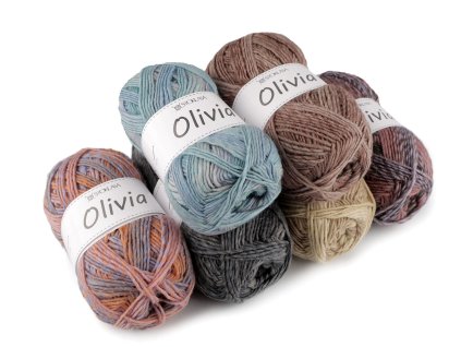 Pletací příze Olivia melírovaná 100 g (Balení 1 ks, Varianta 1 béžová písková)