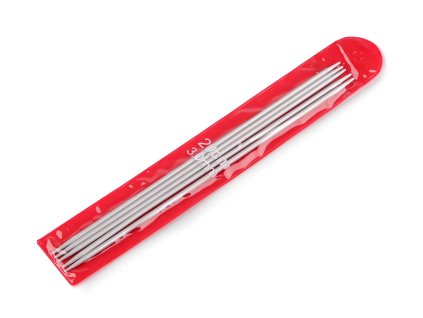 Ponožkové jehlice hliníkové č. 2; 2,5; 3; 3,5; 4; 4,5; 5 (Balení 1 sada, Varianta 1 (2 mm) nikl)