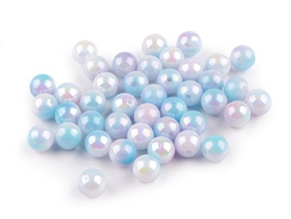 Plastové korálky s mermaid efektem Ø10 mm (Balení 20 g, Varianta 1 krémová světlá)