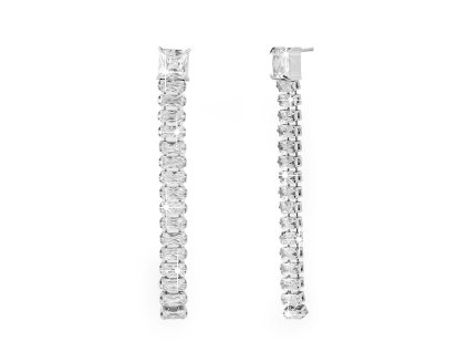 Náušnice z nerezové oceli s broušenými kamínky (Balení 1 pár, Varianta crystal)