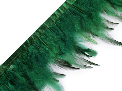 Prýmek - kohoutí peří 7-11 cm (Balení 1 m, Varianta 2 pudrová)