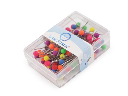 Špendlíky s plastovou neonovou hlavičkou délka 38 mm (Balení 1 krab., Varianta mix)