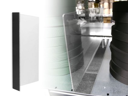 Magnetická zarážka / přepážka do kovového regálu 49x30 cm (Balení 1 ks, Varianta transparent)