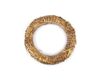 Slaměný věnec Ø25 cm (Balení 1 ks, Varianta přírodní)