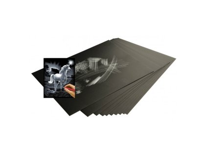 19551 1 skrabaci folie stribrna 30 5 x 22 9 cm 10 ks