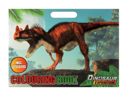 30453 omalovankova knizka 26x35 5cm 25 listu a samolepky dinosauri