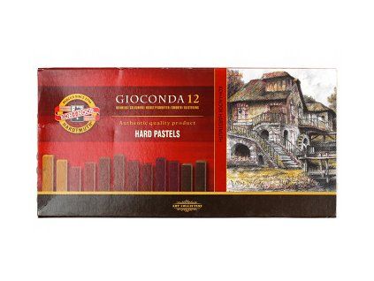 Tvrdé pastely Gioconda 12ks (Barva hnědé odstíny)