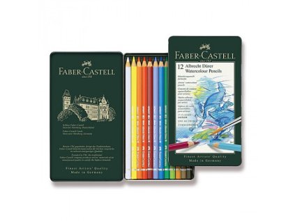 Akvarelové pastelky Faber- (Barva Castell 12ks Albrecht Dürer)