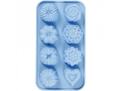 Silikonová forma 8 tvarů - (Barva na mýdlo,svíčky i sádru)