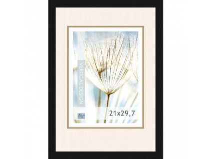 Dřevěný rám černý Quadro8 - (Barva A4)