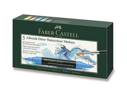 Sada akvarelových popisovačů Faber- (Barva Castell 5ks)