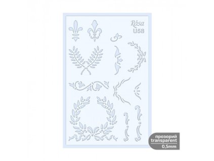Šablona Rosa 0,5mm 13x20cm (Barva U58)