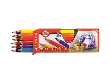 Pastelky Koh-i-noor Triocolor sada 12ks (Barva noor Triocolor sada 12ks)