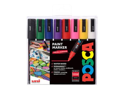Sada akrylových fixů Uni Posca 1,8-2 (Barva ,5mm 8ks základní)
