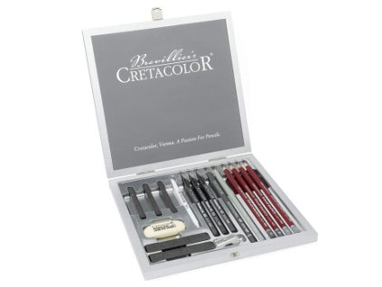 Cretacolor Silver Box - sada 17ks Graphite and Drawing (Barva sada 17ks Graphite and Drawing)