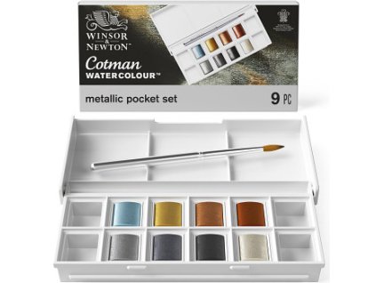 Sada akvarelových barev Cotman 8ks Pocket Set - (Barva metalické)