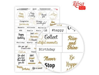 Papír pro scrapbooking A4 250g – Words, phrases, congratulations (Barva Words, phrases, congratulations)