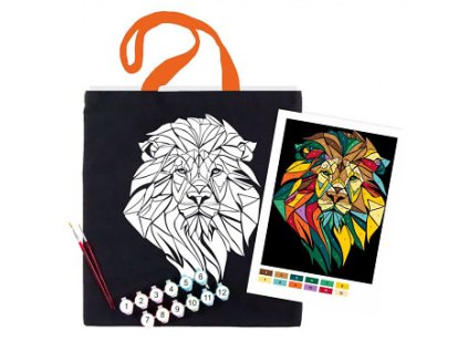 Bavlněná taška s motivem pro pomalování 38x42cm (Barva Lev)