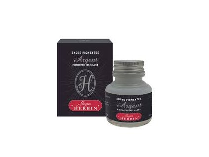 Metalický inkoust Herbin 30ml – Silver (Barva Silver)