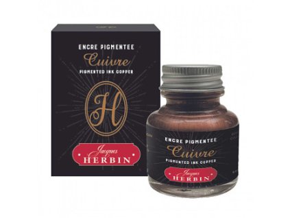 Metalický inkoust Herbin 30ml (Barva Copper)