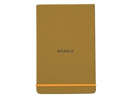 Zápisník Rhodia s pevnými deskami 9x14cm – Gold (Barva Gold)