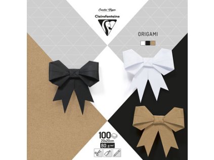Papíry na origami Clairefontaine 20x20cm, 100ks (Barva Neutral)
