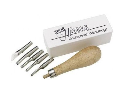 Sada rydel Abig s dřevěným držákem v krabičce - 5 (Barva ks)