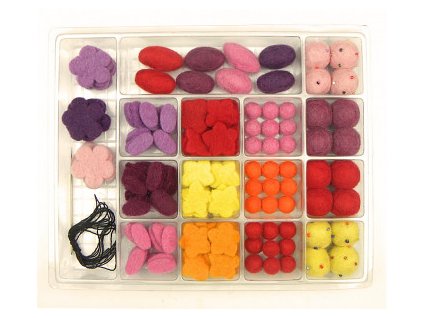 Velká sada - (Barva vánoční a velikonoční plstěné polotovary)