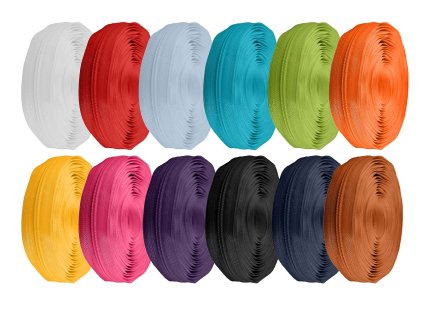 Zip spirálový No 5 metráž pro jezdce typu POL (Balení 5 m, Varianta 332 černá)