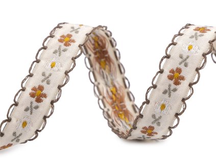 Vzorovka / prýmek šíře 17 mm (Balení 18 m, Varianta režná světlá)