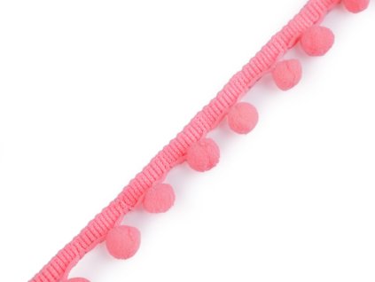 Prýmek šíře 20 mm s bambulkami Ø10 mm (Balení 13.5 m, Varianta 27 bílá)