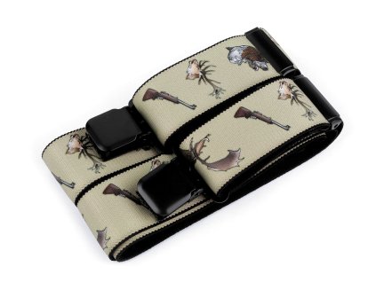 Šle myslivecké šíře 4 cm délka 120 cm (Balení 1 ks, Varianta 2 zelená tmavá kachny)