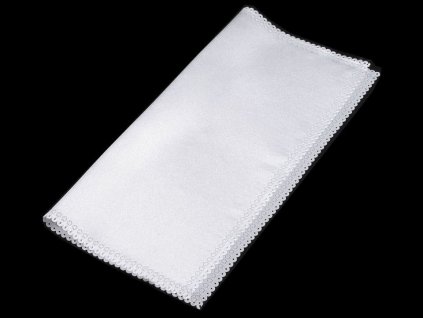 Saténový kapesníček do saka (Balení 1 ks, Varianta bílá)