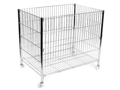 Hrabací koš 60x80x90 cm (Balení 1 ks, Varianta stříbrná tmavá)