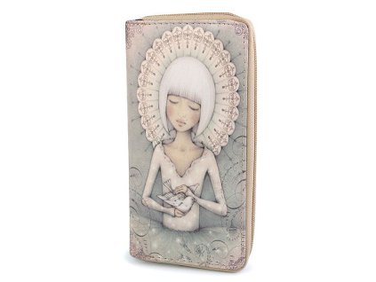 Dámská peněženka 10x19 cm (Balení 1 ks, Varianta 1 šedokrémová)