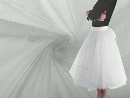 Organza tuhá (Balení 1 m, Varianta 1 bílá)