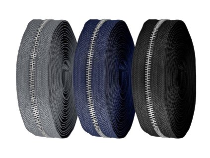 Zip kovový No 5 metráž (Balení 1 m, Varianta černá)