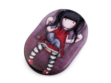 Kapesní zrcátko holčička (Balení 1 ks, Varianta 3 fialová tmavá)