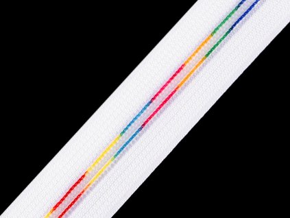 Duhový zip spirálový No 5 metráž (Balení 1 m, Varianta bílá)