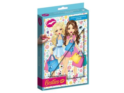 25443 1 besties zapisnik s diamantovym malovanim a5 tyrkysovy