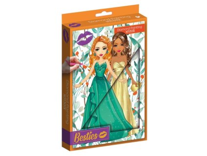 25446 1 besties zapisnik s diamantovym malovanim a5 oranzovy