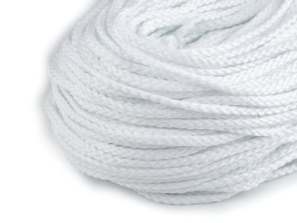 Oděvní šňůra PES Ø6 mm (Balení 100 m, Varianta 1 bílá)