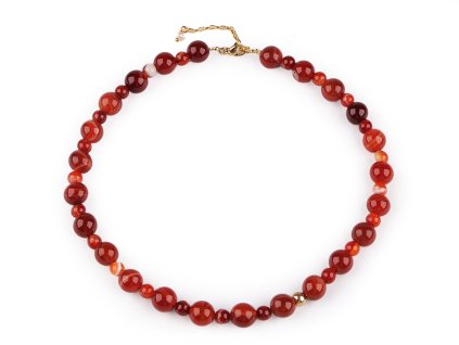 Náhrdelník z minerálů se zapínáním z nerezové oceli (Balení 1 ks, Varianta 1 prehnit)