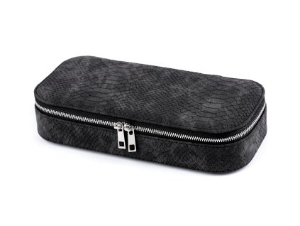 Šperkovnice na zip 11x24x5 cm (Balení 1 ks, Varianta 2 černá)