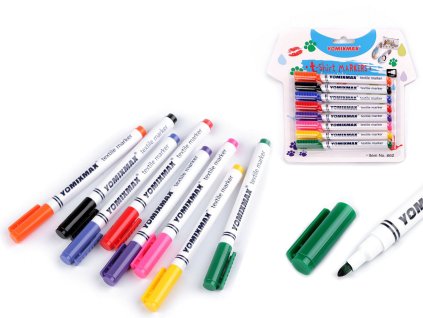 Fixy na textil sada 8 ks (Balení 1 sada, Varianta mix)