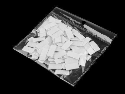 Suchý zip samolepicí obdélníčky sypané 10x20 mm (Balení 1 sáček, Varianta 1 bílá háček)