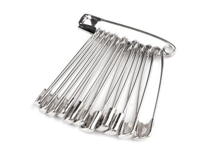 Spínací špendlíky délka 38 mm (Balení 5 svaz., Varianta nikl)