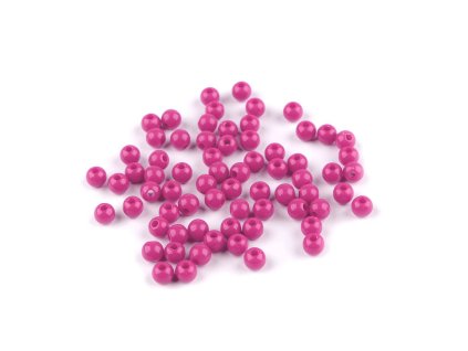 Plastové korálky Ø6 mm (Balení 10 g, Varianta 1 bílá)