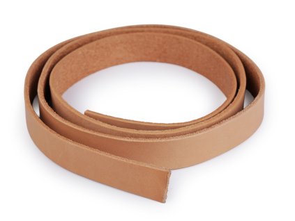 Kožený popruh / ucho na tašky - polotovar šíře 20 mm (Balení 1 ks, Varianta 1 přírodní stř.)